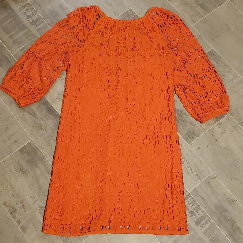 EUC Trina Turk Orange Crotched Mallory Dress - Picture 8 of 8